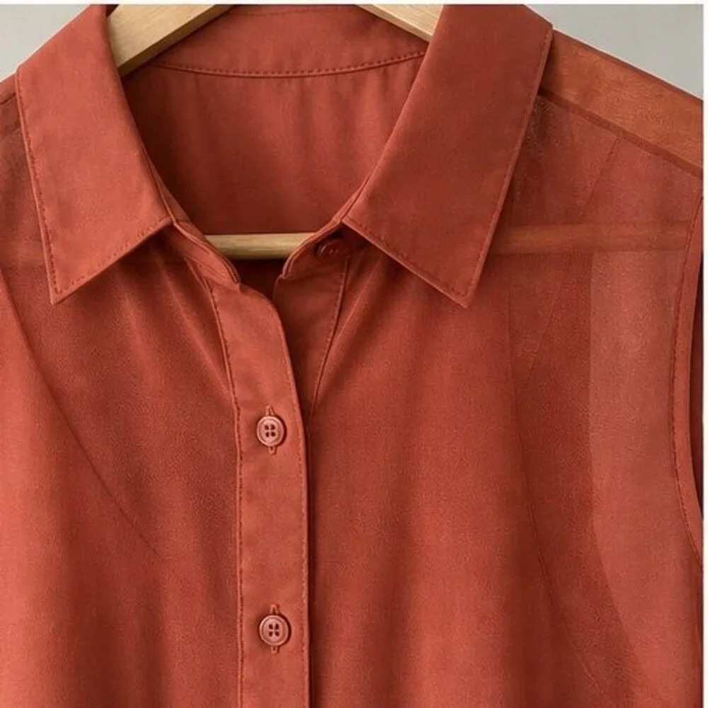 Rust Tunic Blouse - Picture 4 of 6